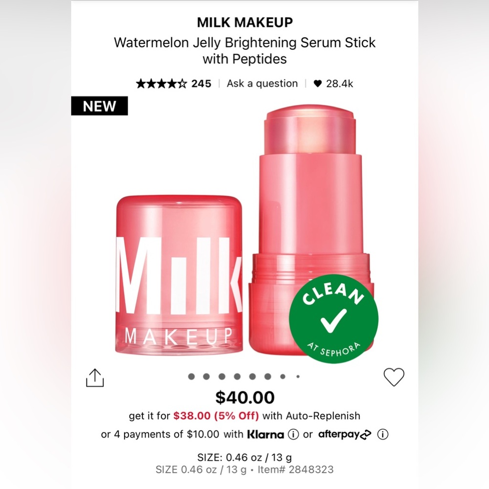Milk Makeup waterman brightening serum stick